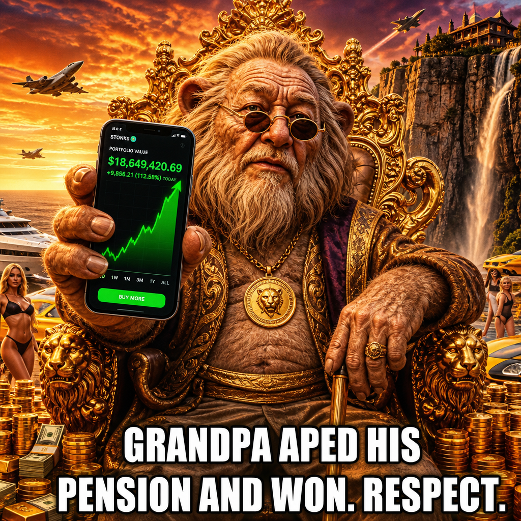grandpa aped his pension slop meme